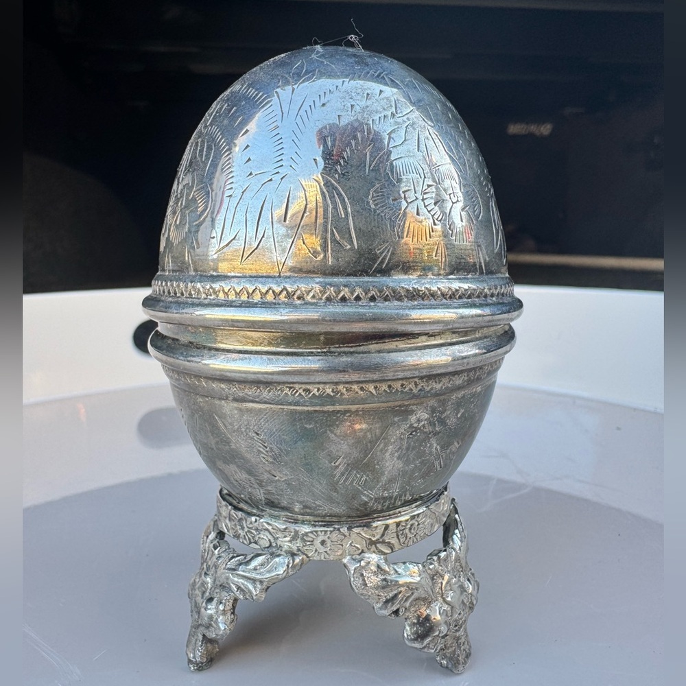 Victorian Silver Egg Warmer Coddler